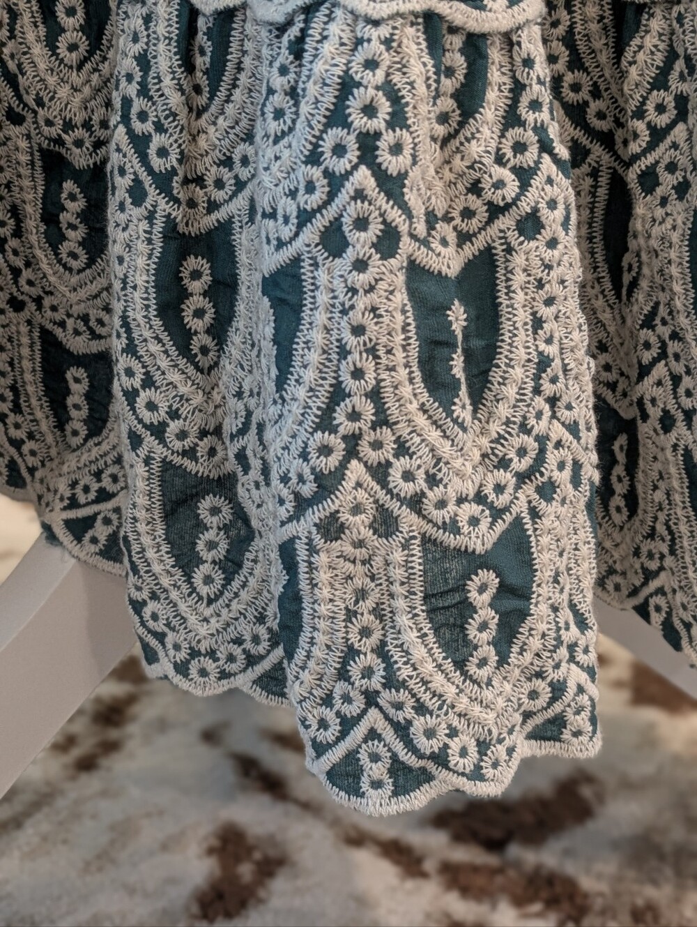 Dainty Green/Blue Maxi Skirt - Picture 3 of 5